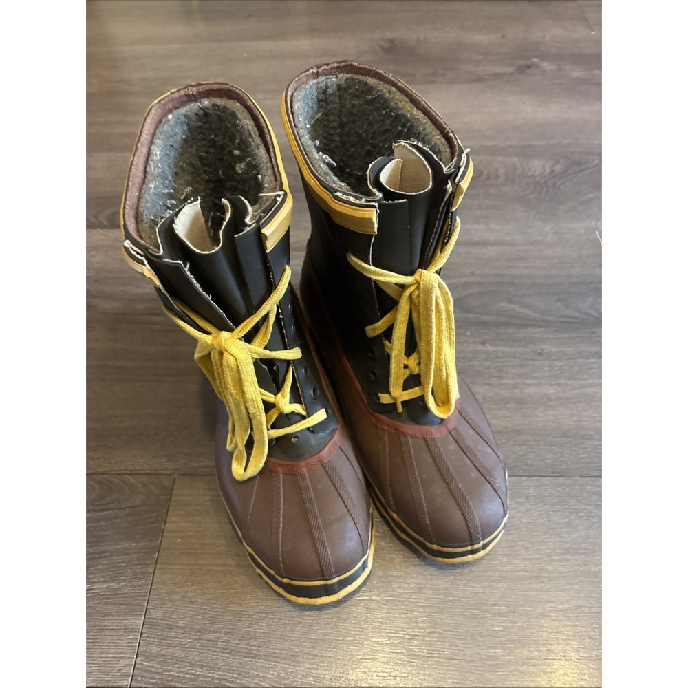 Explorers Steel‎ Shank Mens 9 Wool Lined Lace Up Waterproof Duck Boots Vintage